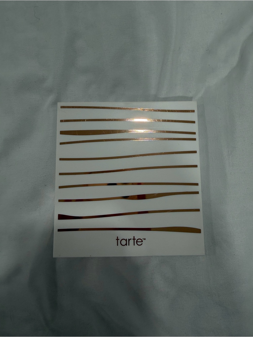 tarte White and Gold Striped Decorative Wall Accent